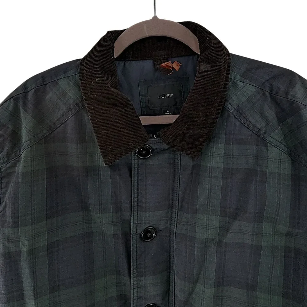 J. Crew Highland Skye Sz Large Ripstop Primaloft Hunting Jacket Navy Blue Mens